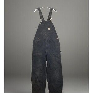 Carhartt Black Duck Bib Overalls Approximately 40x31 Unlined Workwear Carpenter